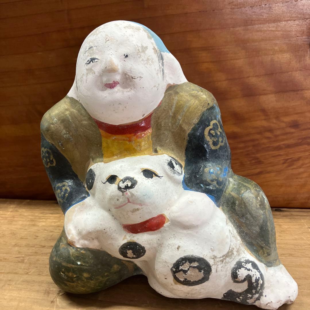 相楽人形　郷土玩具　犬抱き童子
