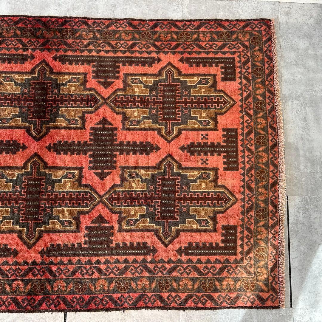 【1980's vintage】 バルーチ族作 139cm × 85cm ラグ