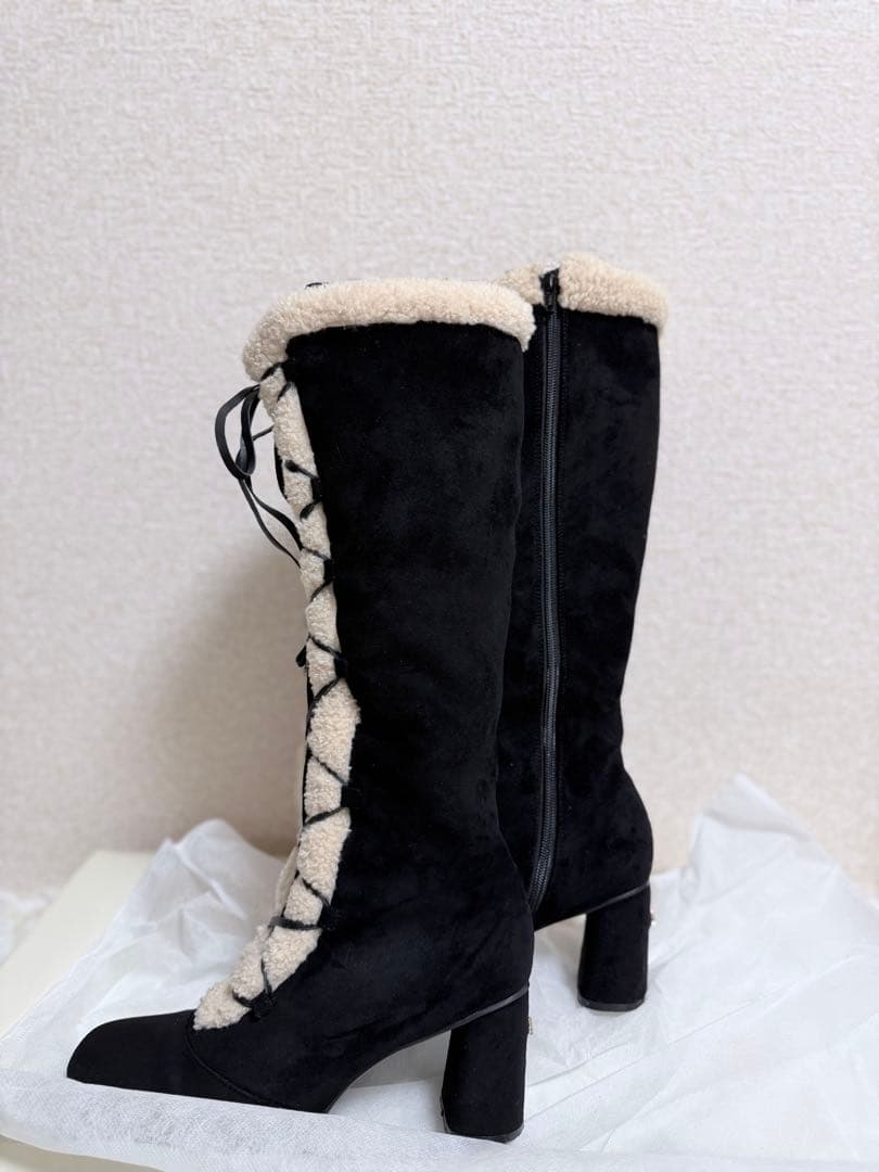 ANDMARY Rosalia lace up boots ブラック 38