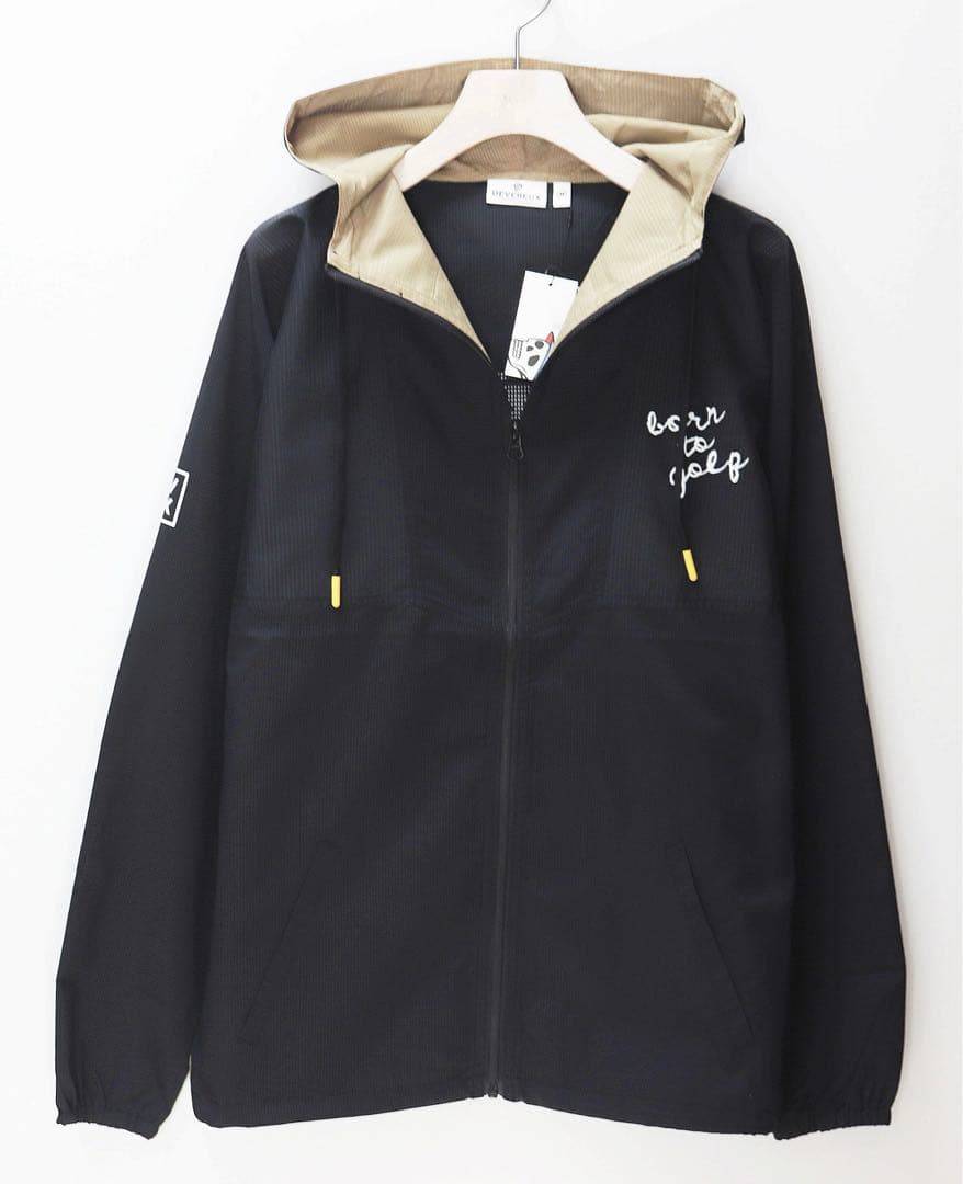 《デヴァローゴルフ》未使用 ストレッチタフタ ビッグスカル フーディブルゾン M