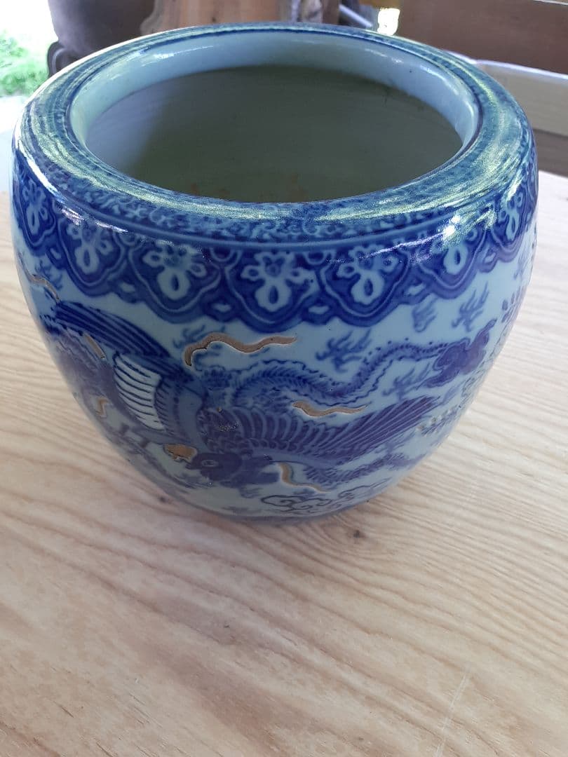 鳳凰　火鉢　古物