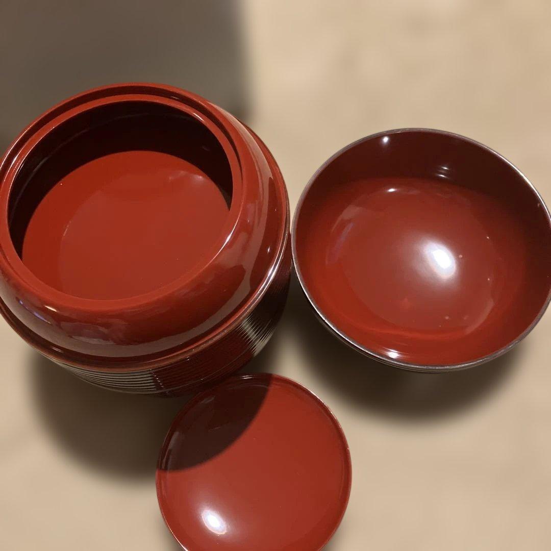 信玄弁当　留塗　懐石道具　三段弁当　3客