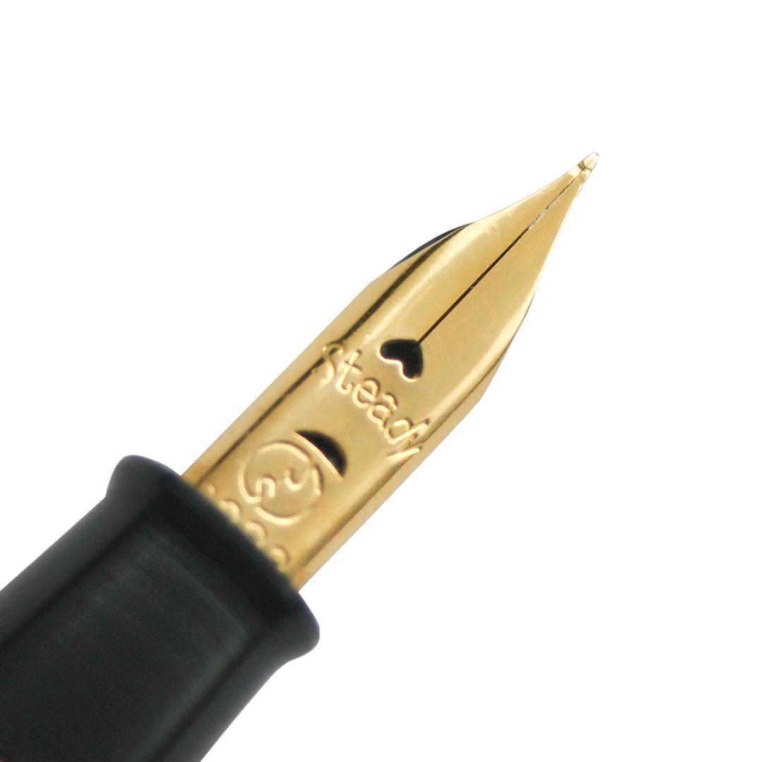 ミニ 万年筆 赤 日本製　50s　インキ止め式　（インク止め式）未使用