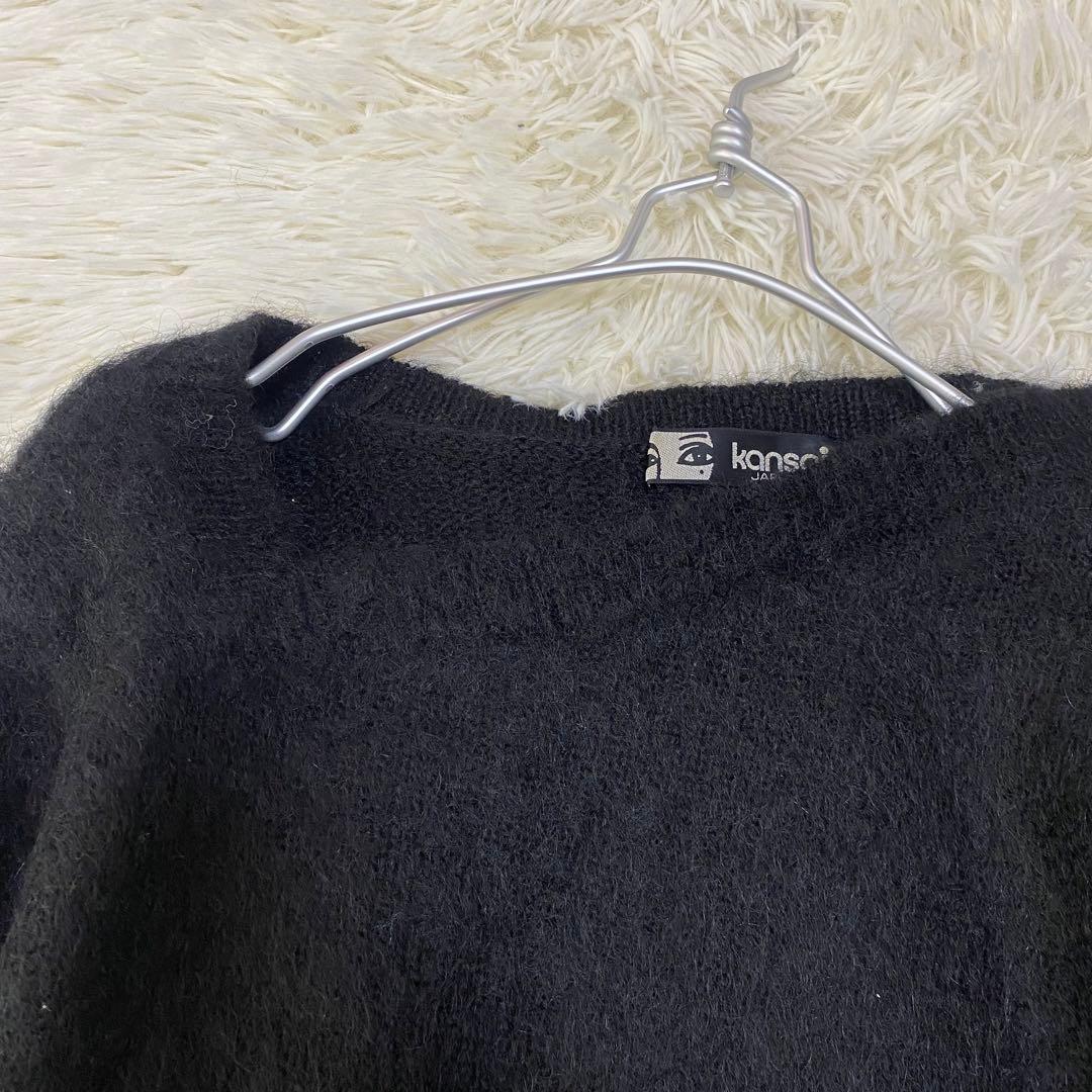 山本寛斎 80年代 アシンメトリー ニット 顔タグ Mサイズ相当