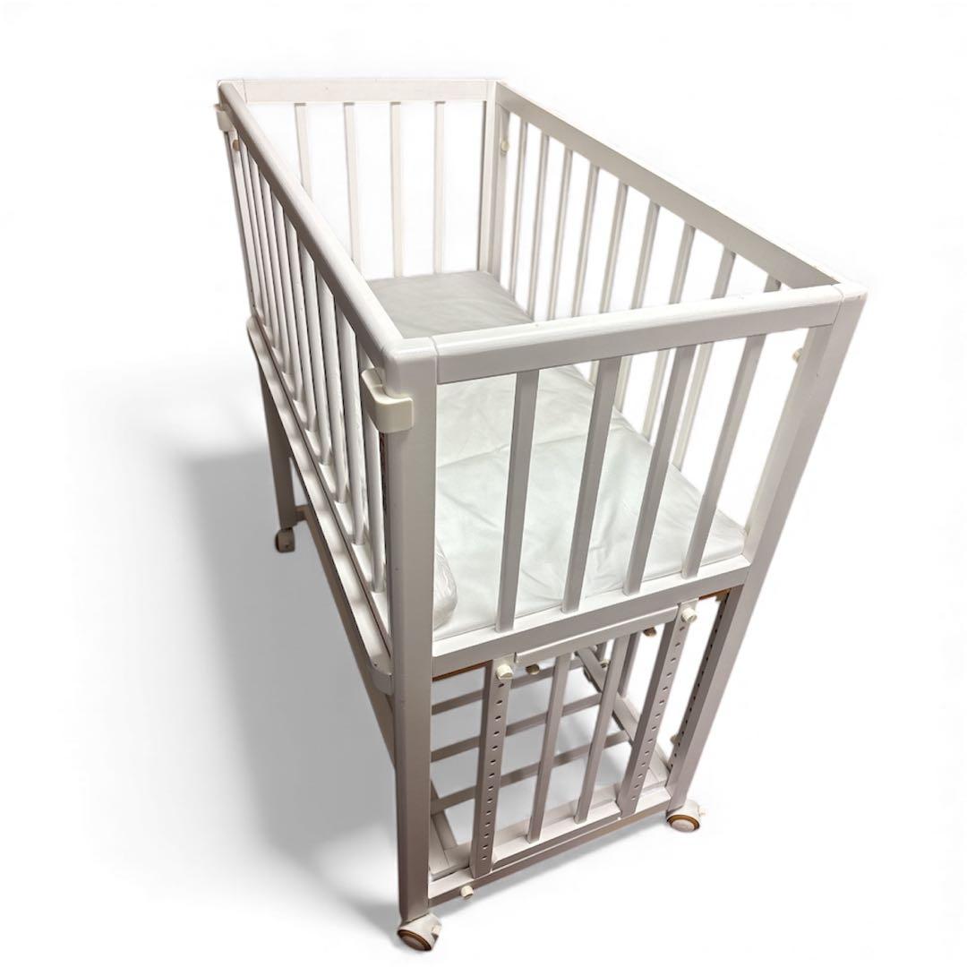 【美品】大和屋 そいねーる ロング ベビーベッド マットレス付 新生児 添い寝