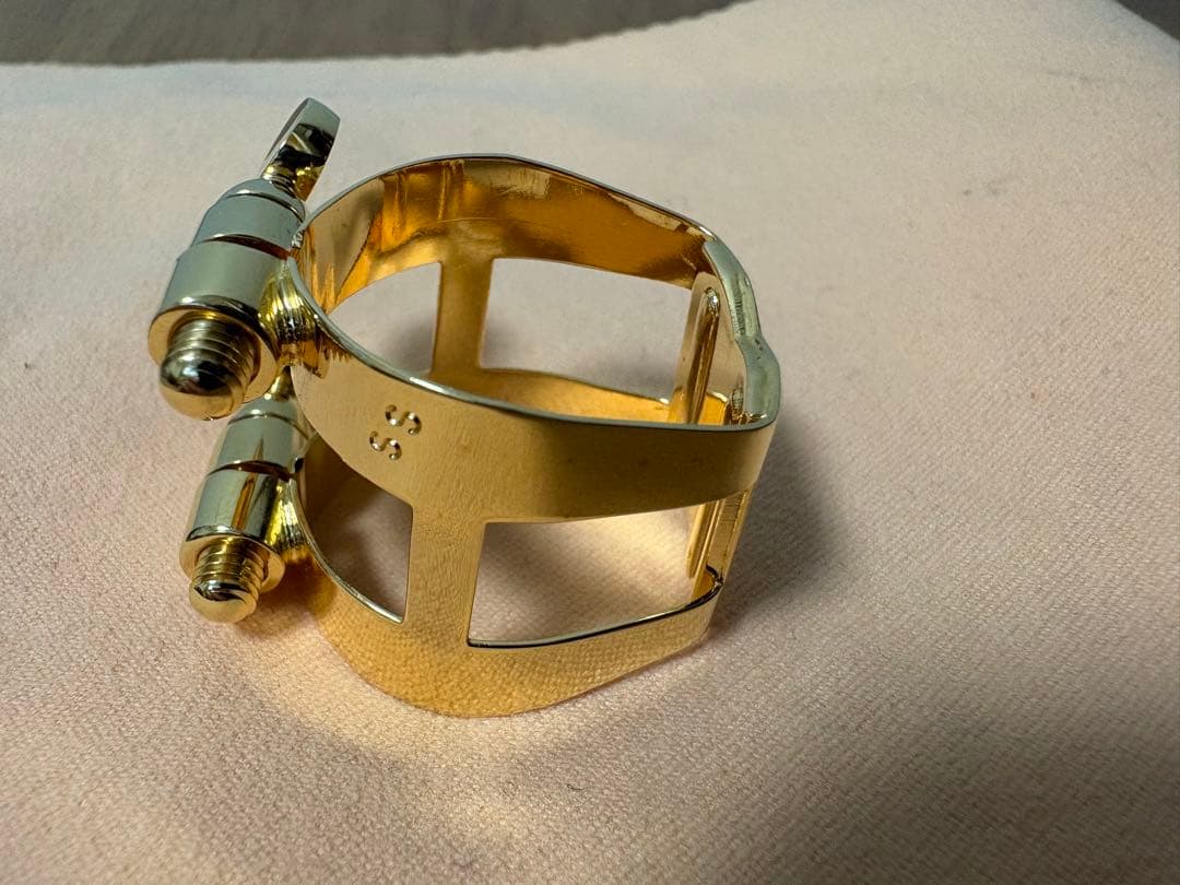 【美品】Wood Stone ソプラノサックスリガチャーGP