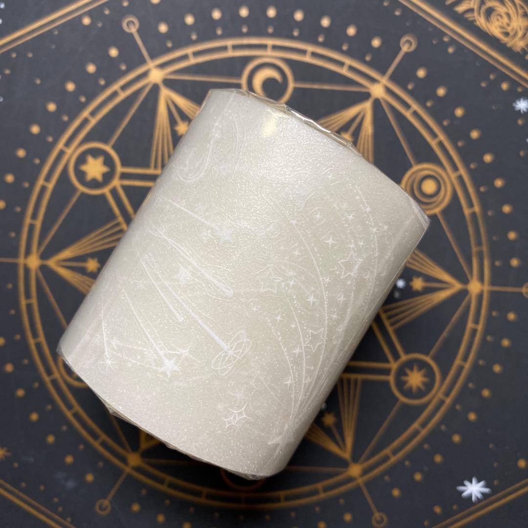 【9440】海外5.25m ラメ加工カッティングマスキングテープ　白い流星装飾系