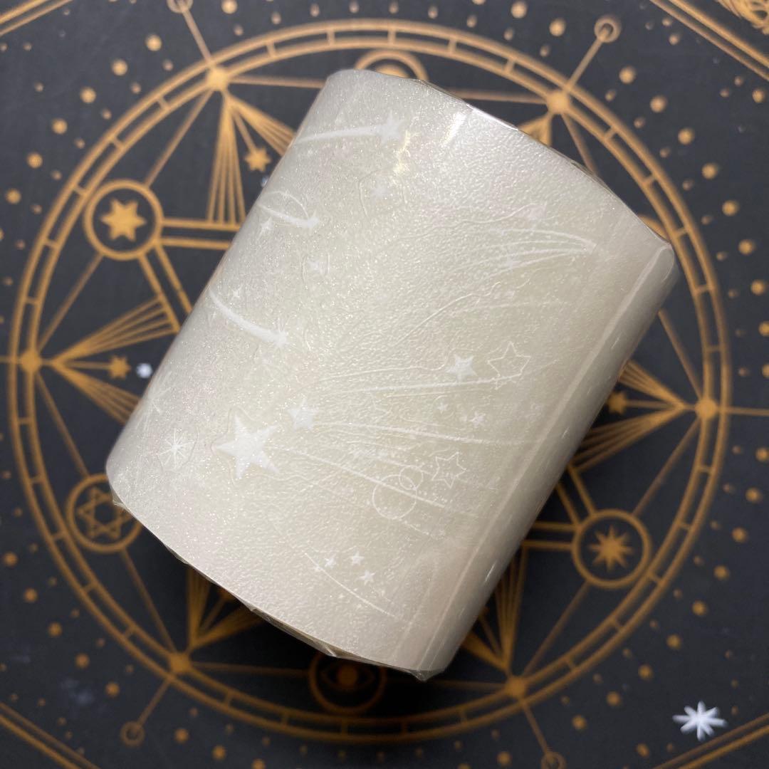 【9440】海外5.25m ラメ加工カッティングマスキングテープ　白い流星装飾系