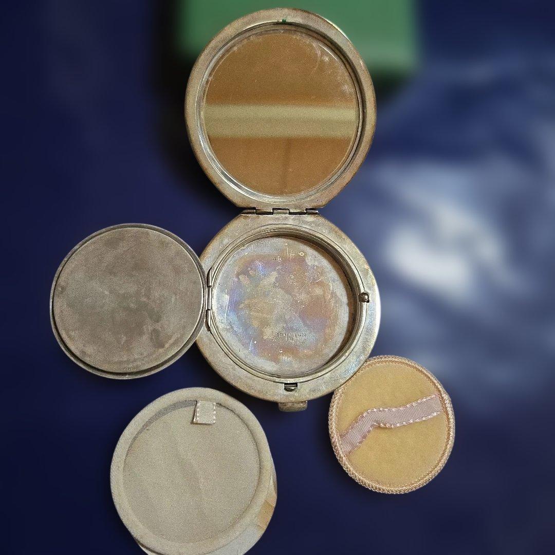 銀製　コンパクトミラー