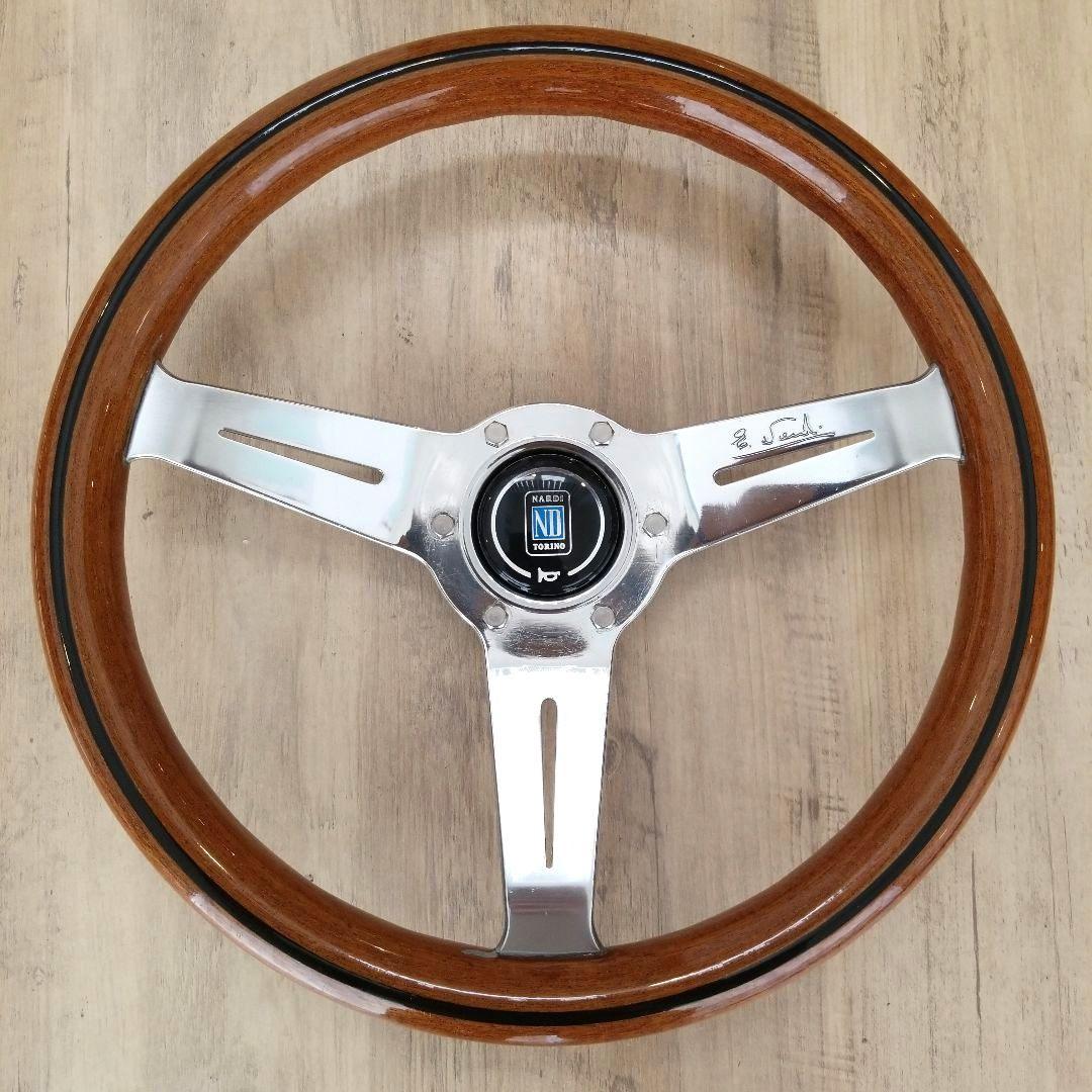 NARDI★ナルディクラシックウッドポリッシュステアリング/FET当時物　33Φ