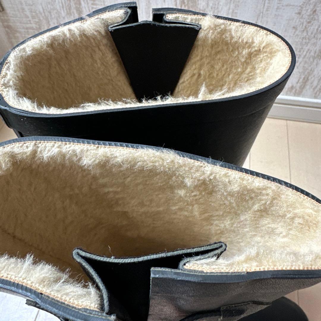 AIGLE エーグル ファー ロングブーツ 37 エーグランティーヌファー