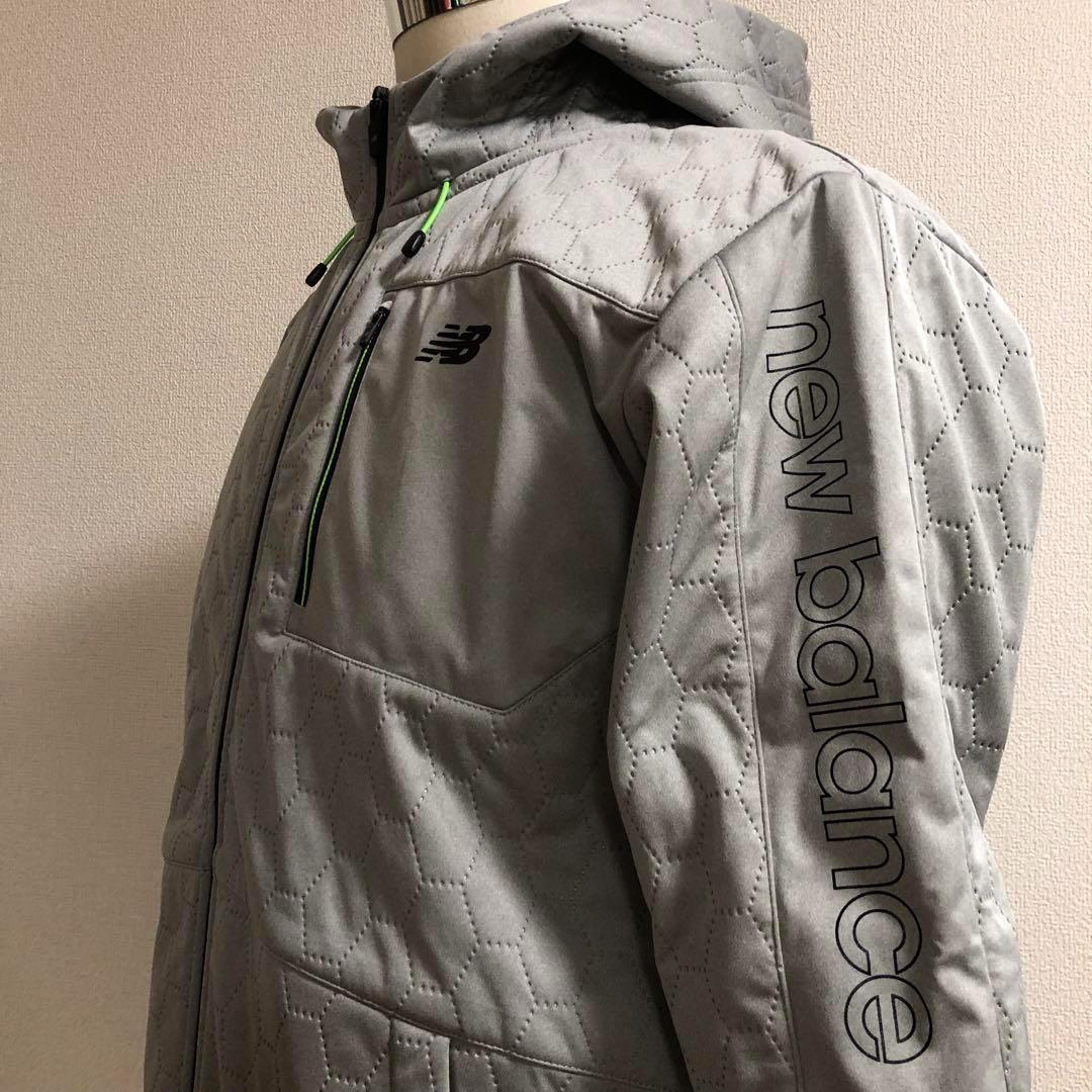 ニューバランスゴルフ ダブルジップ ボンディング パーカー 裏起毛 グレー