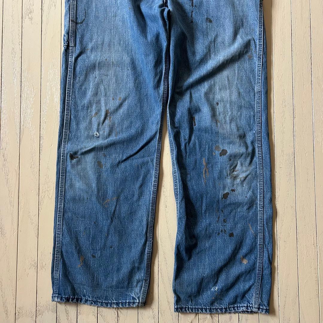 60s 70s Carhartt オーバーオール プリントタグ デカC M相当
