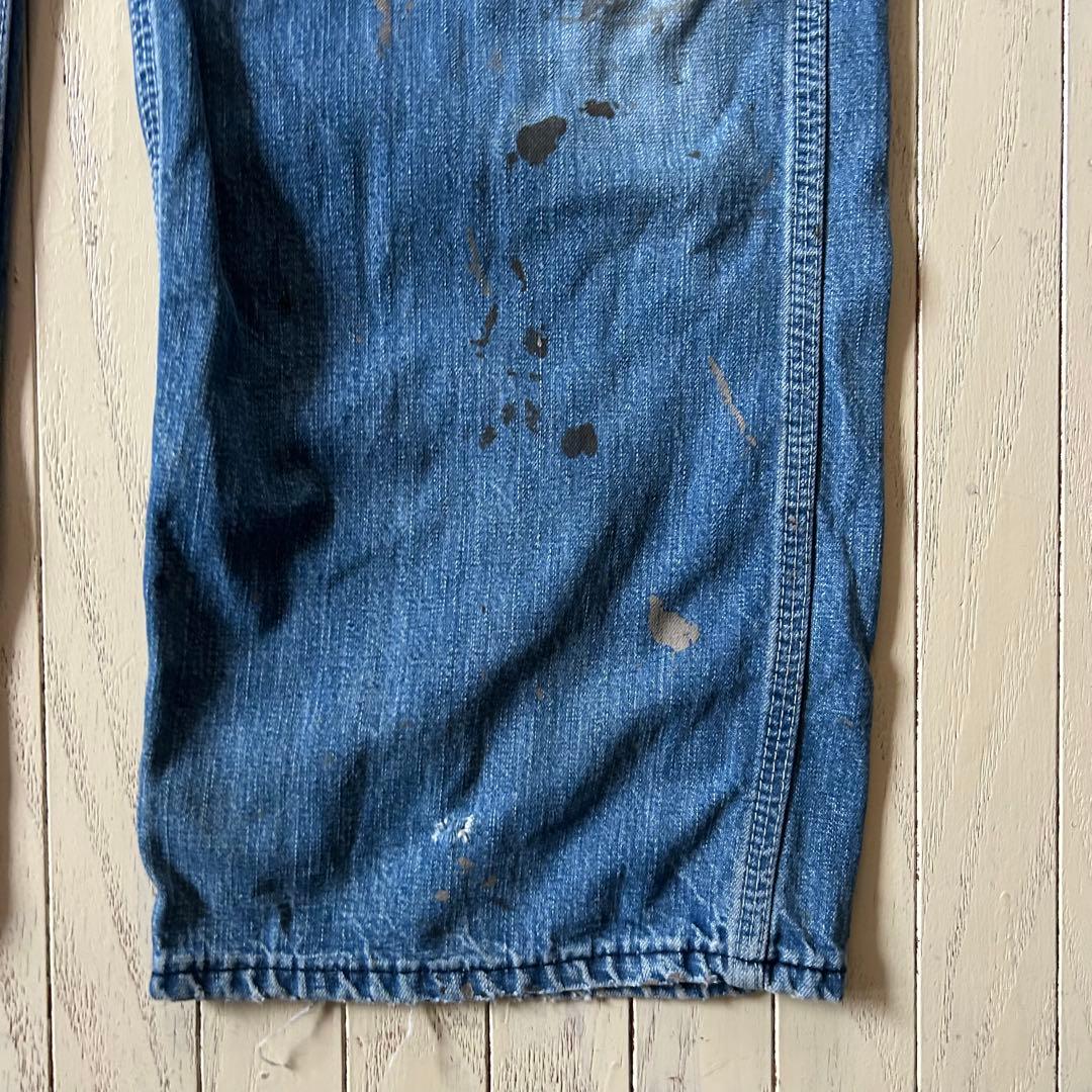 60s 70s Carhartt オーバーオール プリントタグ デカC M相当