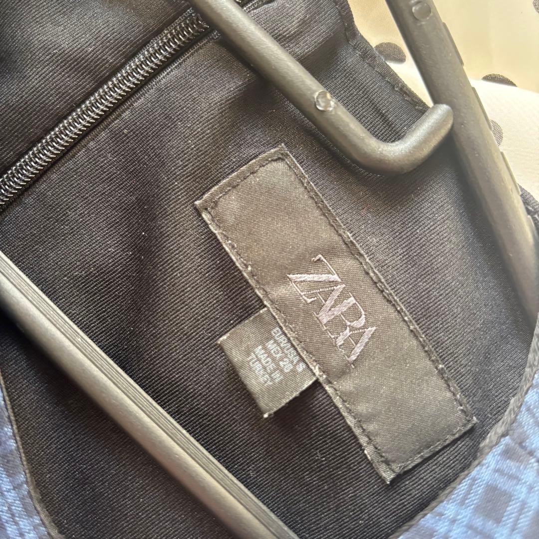 Zara フリル付きチェック柄ショートワンピース