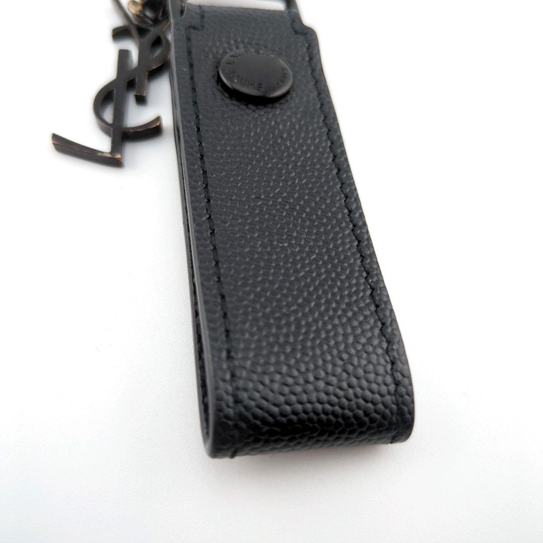 SAINT LAURENT サンローラン YSL ロゴ レザーキーリング