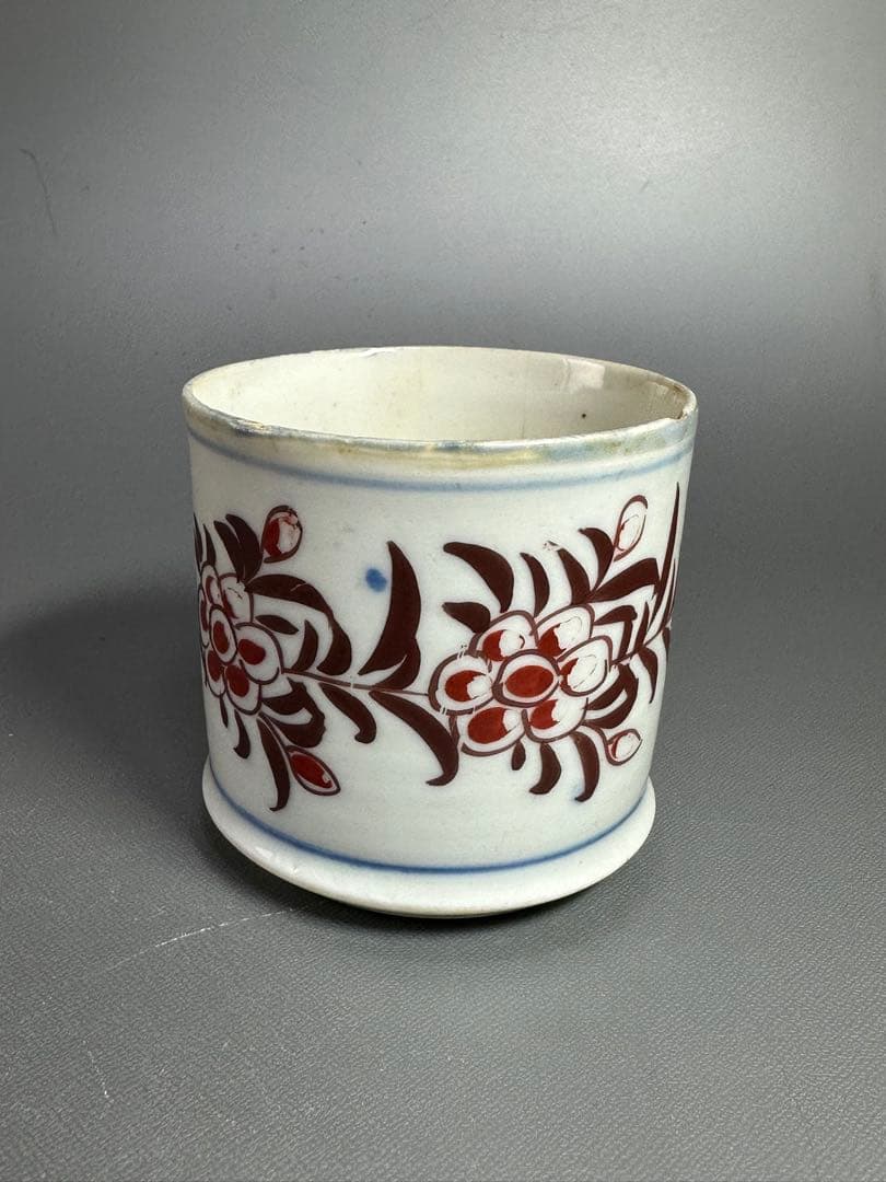 波佐見　古伊万里　江戸時代　マグカップ　紳士の文房具付き