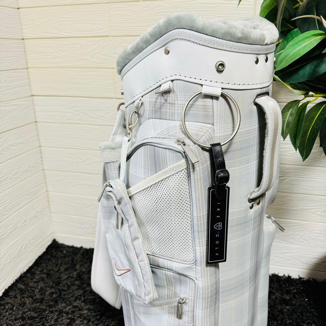 NIKE キャディバッグ　10分割　レディース　チェック　ナイキ　ゴルフ