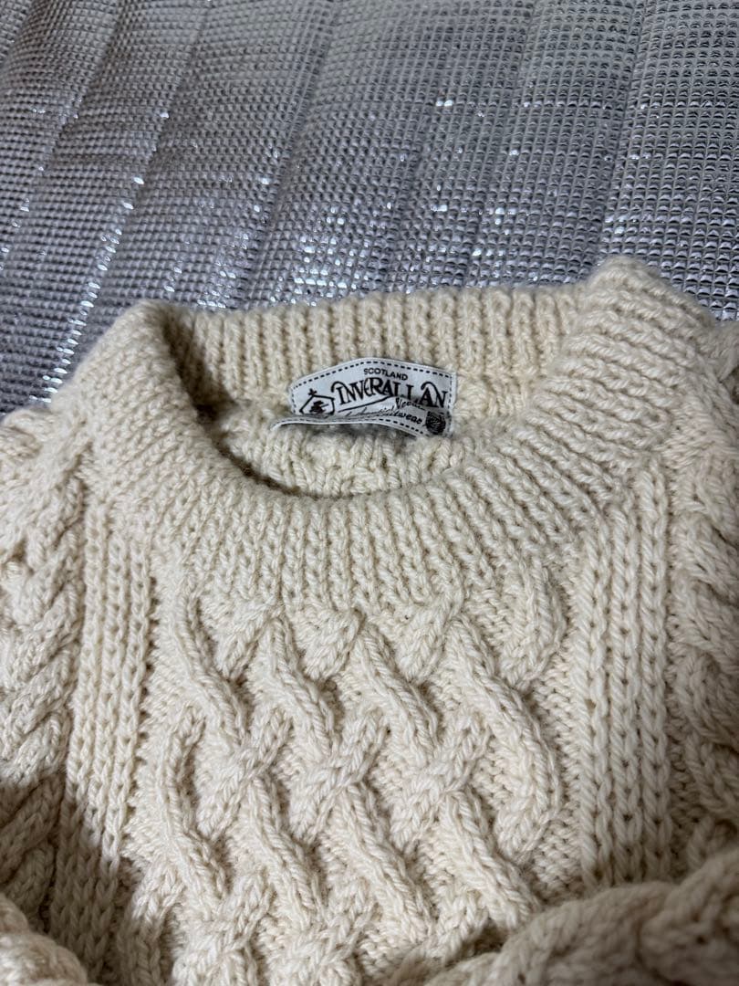 INVERALLAN / インバーアランハンドニットセーター 1A 茶タグ