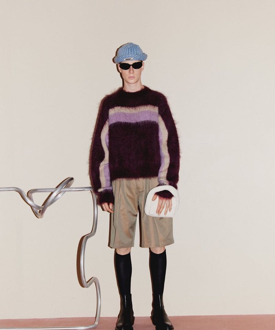 トップス NKNIT 22AW-016 wave pattern mohair KNIT