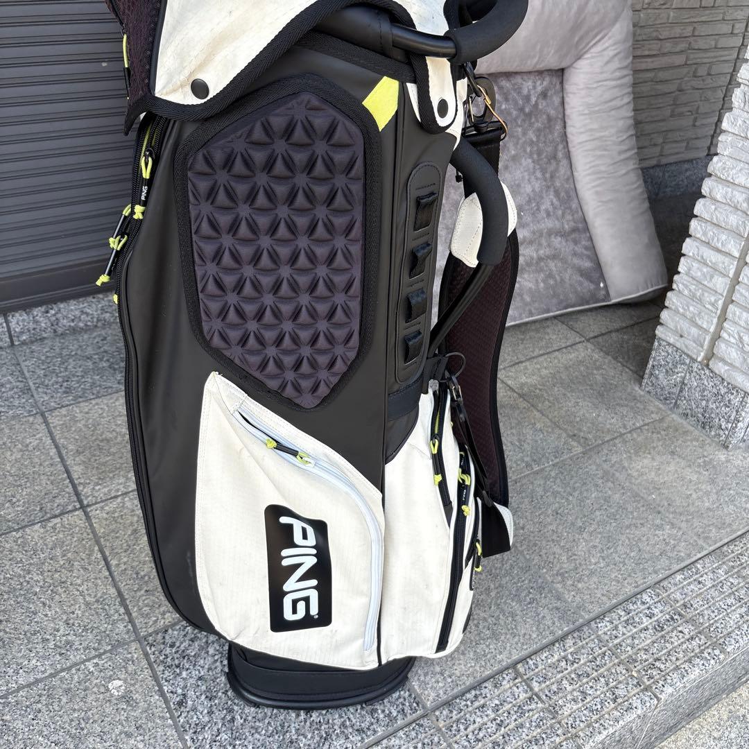 PING キャディバッグ ホワイト ブラック