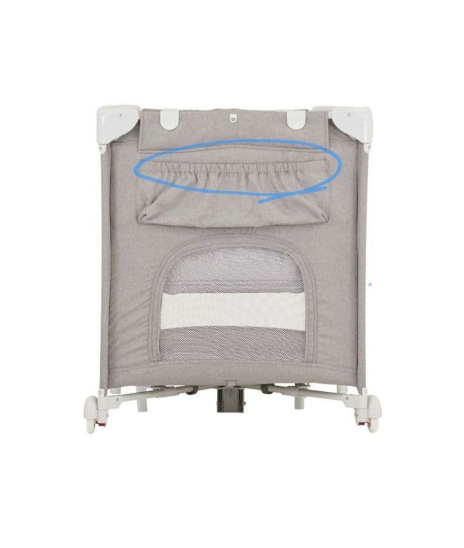 カトージ　ポータブルベビーベッド グレー おむつ替え台付き