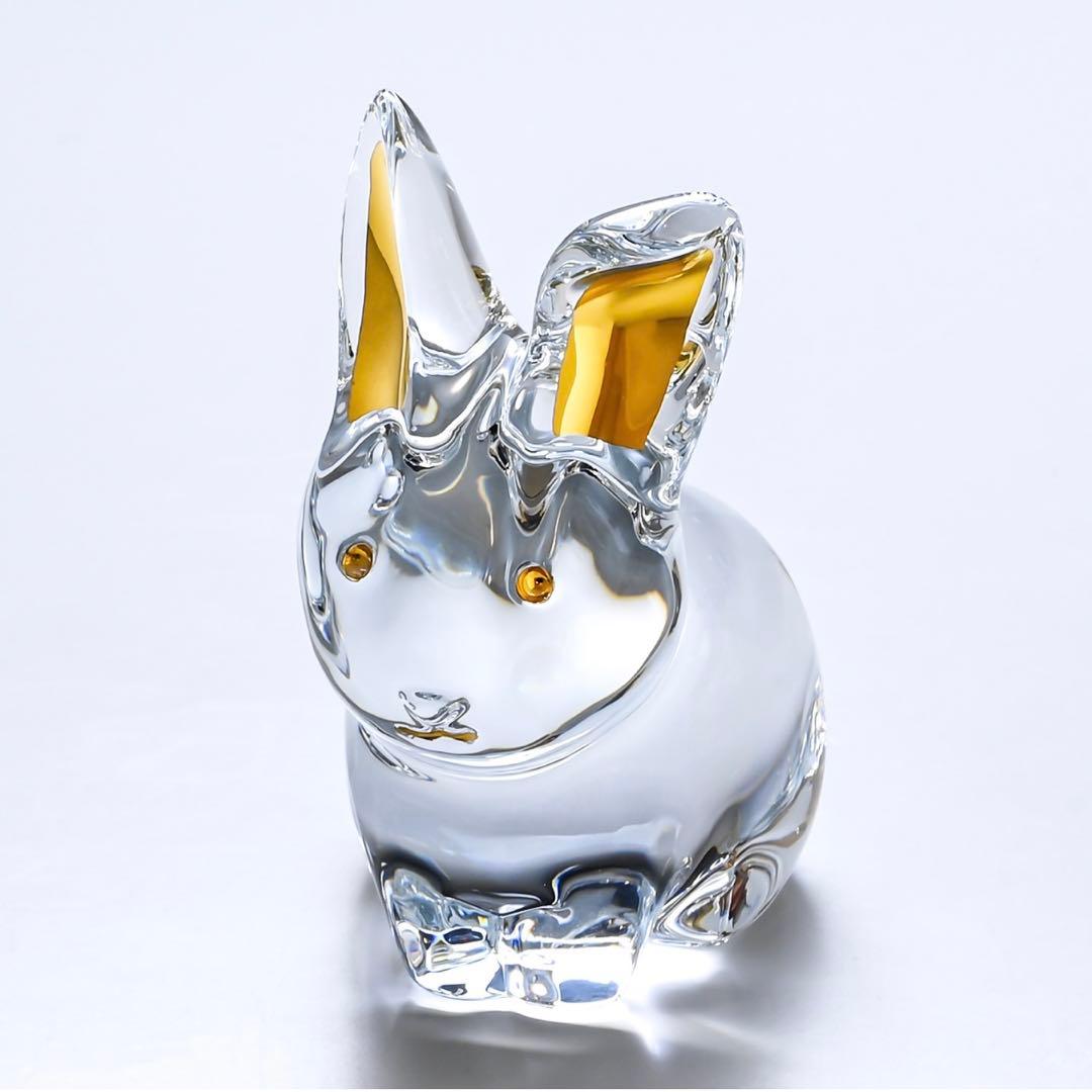 【美品Baccarat】クリスタルラヴィット：ウサギ(ギフトボックス付き)