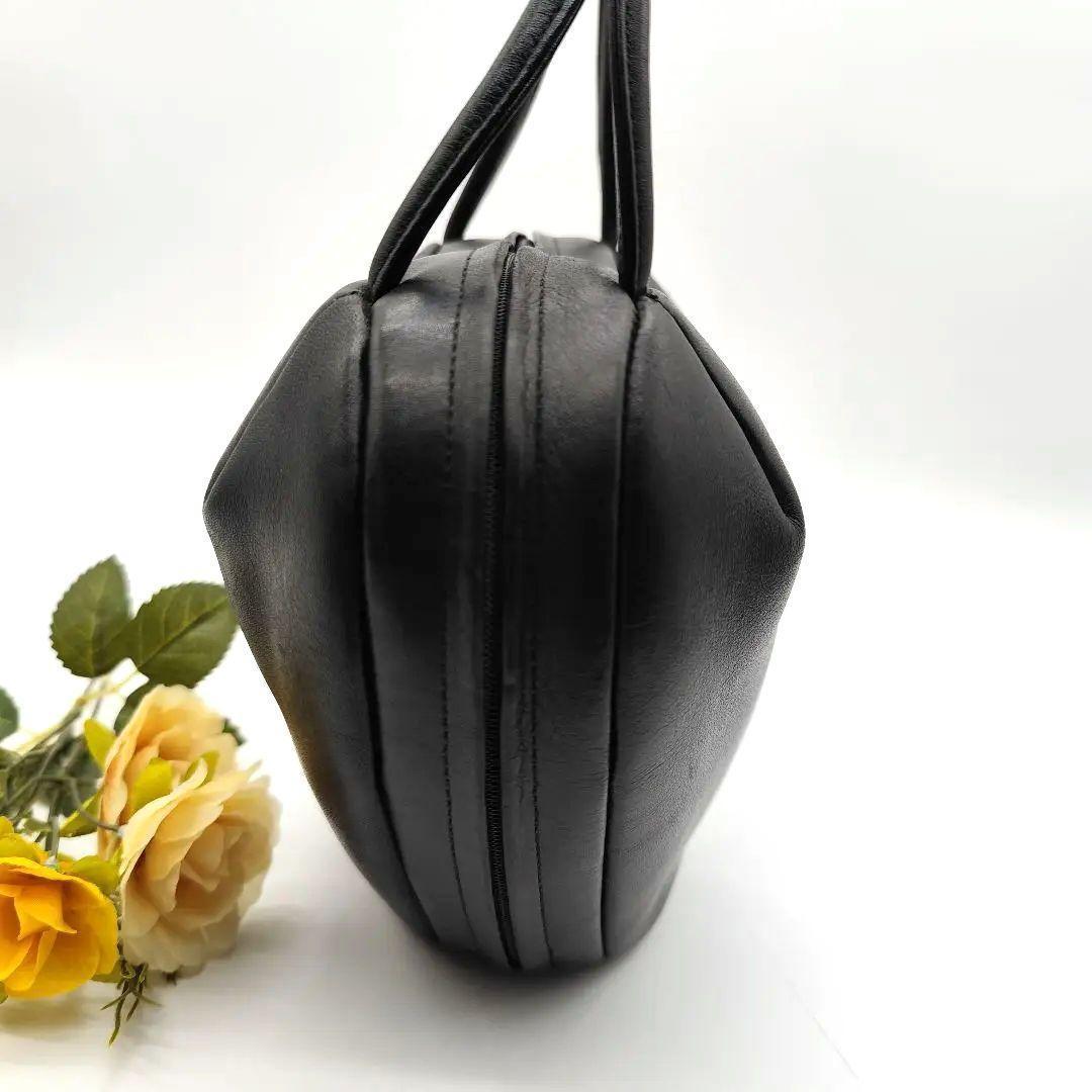 希少 シビラ Sybilla ハートモチーフ立体ハンドバッグ ブラック レザー