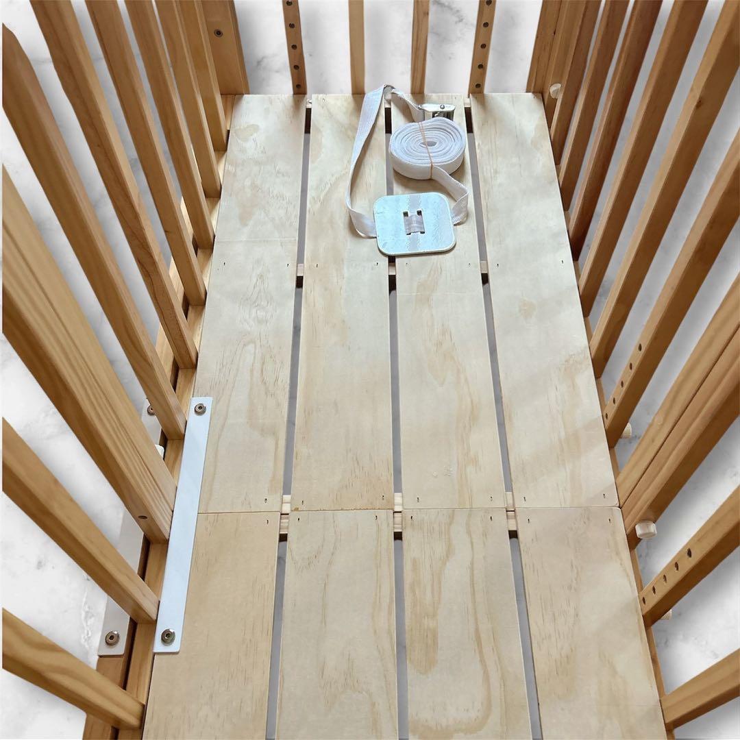 美品✨ そいねーるⅢ ベビーベッド ナチュラル 大和屋 添い寝 ベルト付き