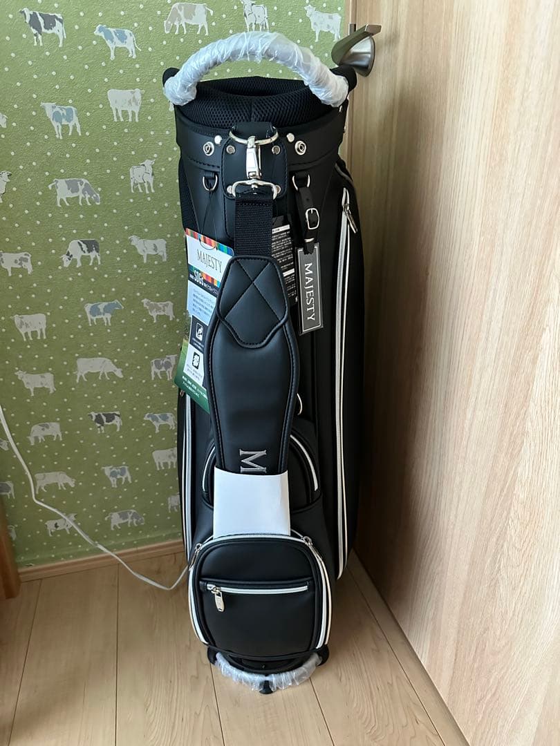 新品　MAJESTY ブラック スタンドキャディバッグ