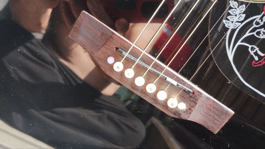 美品 Epiphone DR-100 BK ハミングバード W.P.U付エレアコ