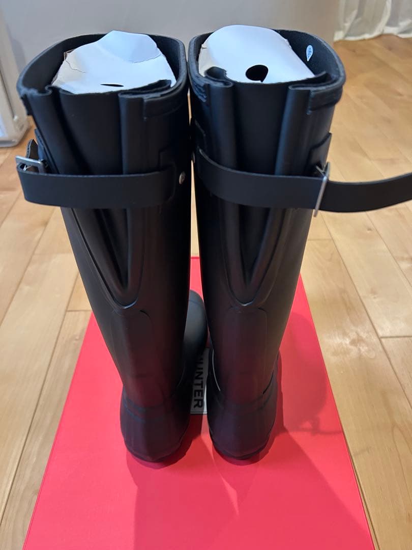 HUNTER ブラック 長靴 バックストラップ付き