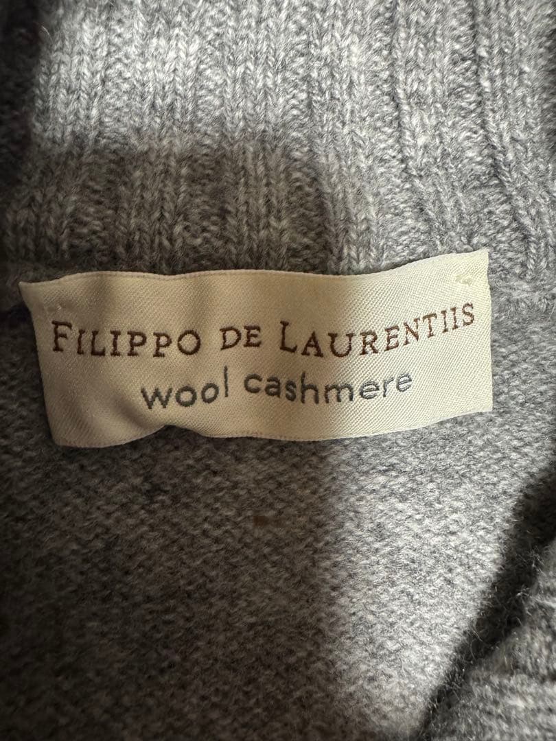 フィリッポ デ ローレンティス　7G カシミヤ混ウール フルジップニット