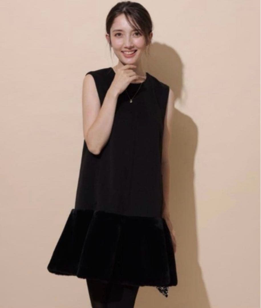 Apuweiser-riche アプワイザーリッシェ　裾ファーミニワンピース