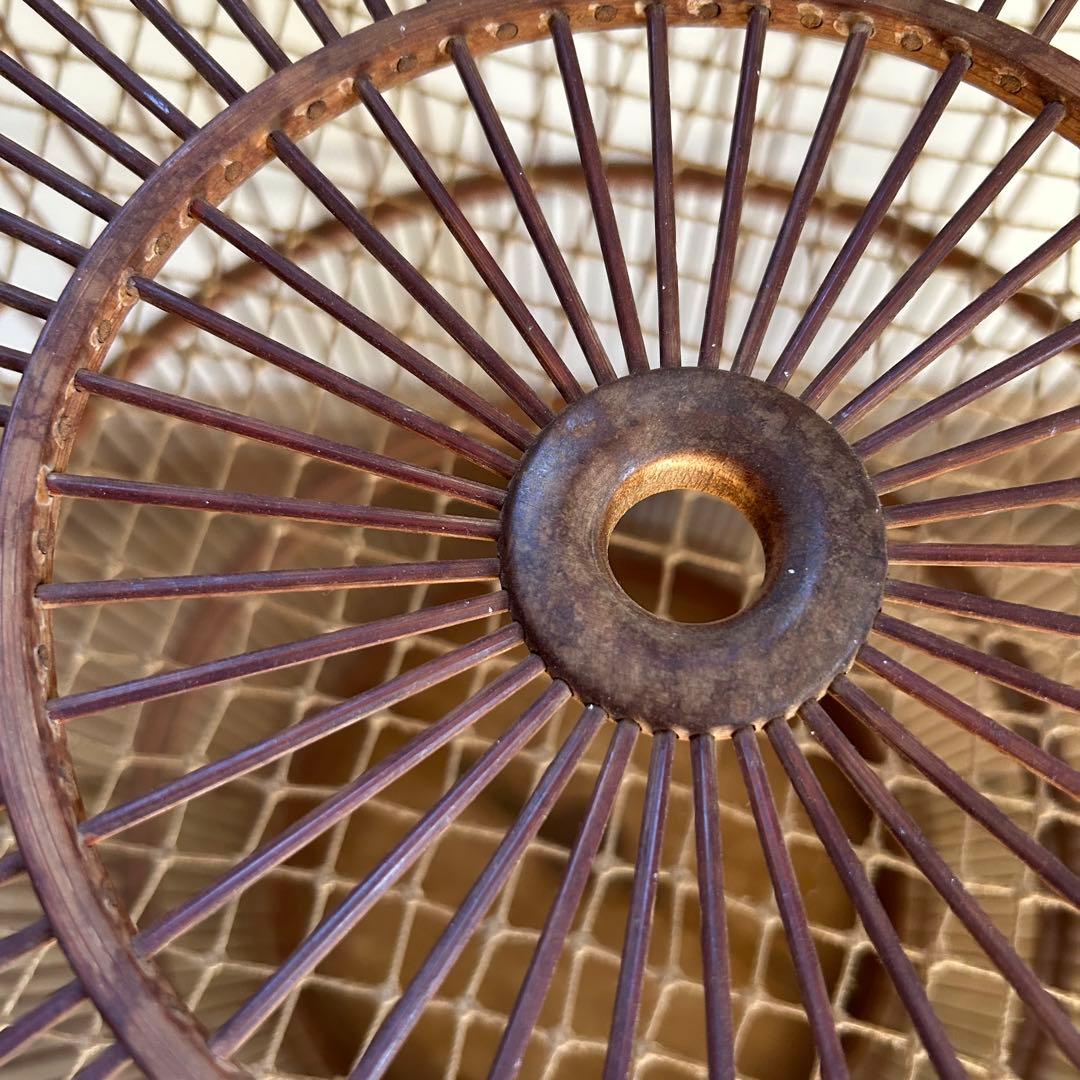 アンティーク　鳥カゴ　籠　木製　ひばりカゴ　高さ調整式　バードケージ　昭和レトロ