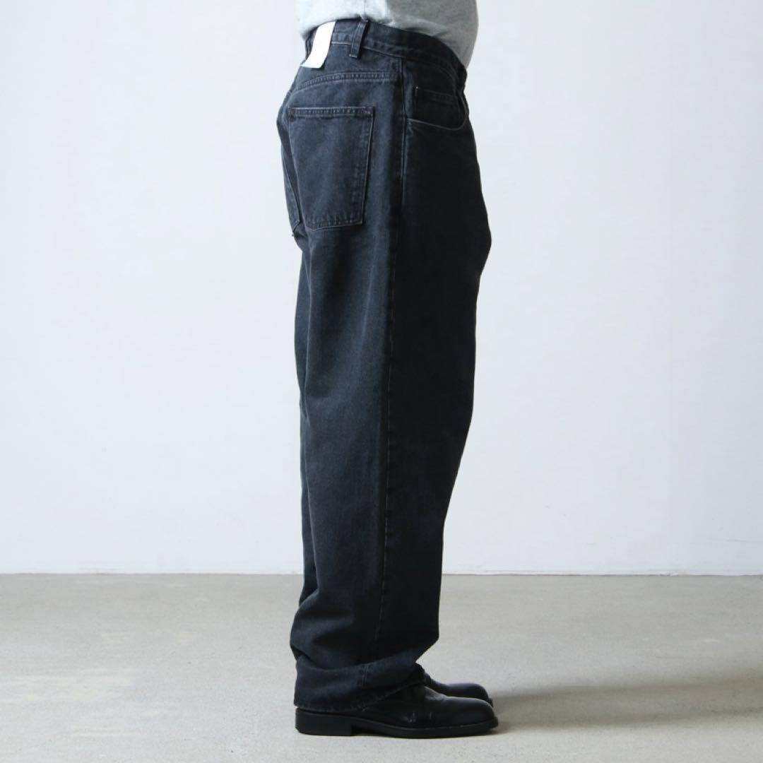 ブラック スビンコットン 13,5oz バギーデニム