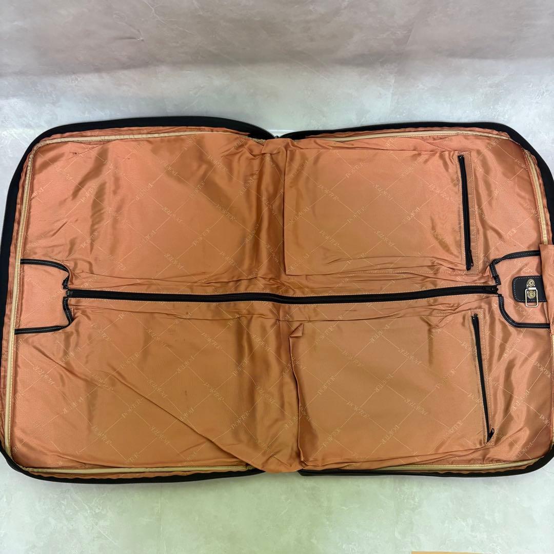 ポーター オールレザー ガーメントバッグ ビジネス 吉田カバン　ブラック