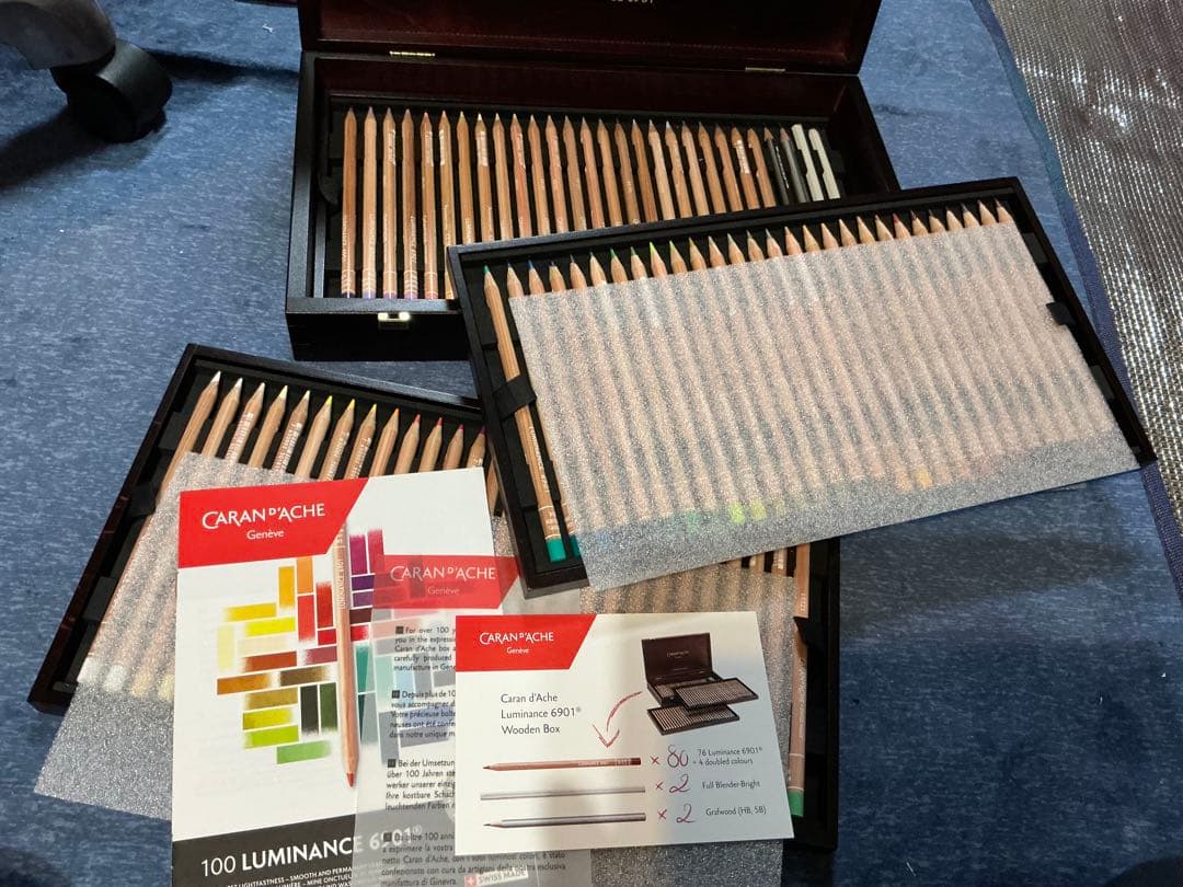 CARAN D'ACHE LUMINANCE6901(WoodenBOX)76色