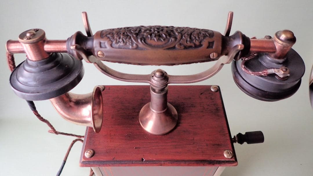 レトロ電話　大正8年 デルビル磁石式甲号卓上電話機　ベルが鳴ります　アンティーク