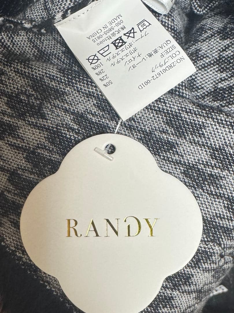 randy 2wayハウンドトゥースファーミニワンピース タグ付き