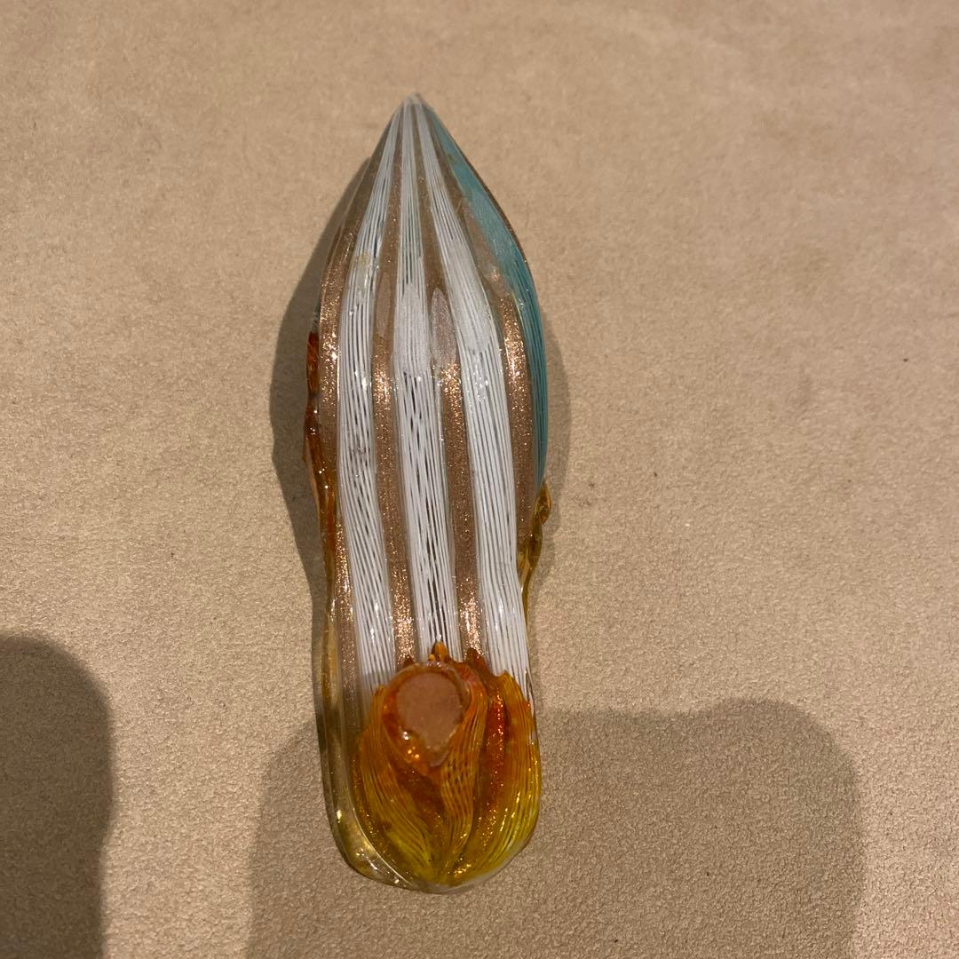 ガラスの靴　イタリア　ヴェネチアンガラス　ムラーノガラス　アンティーク　置物