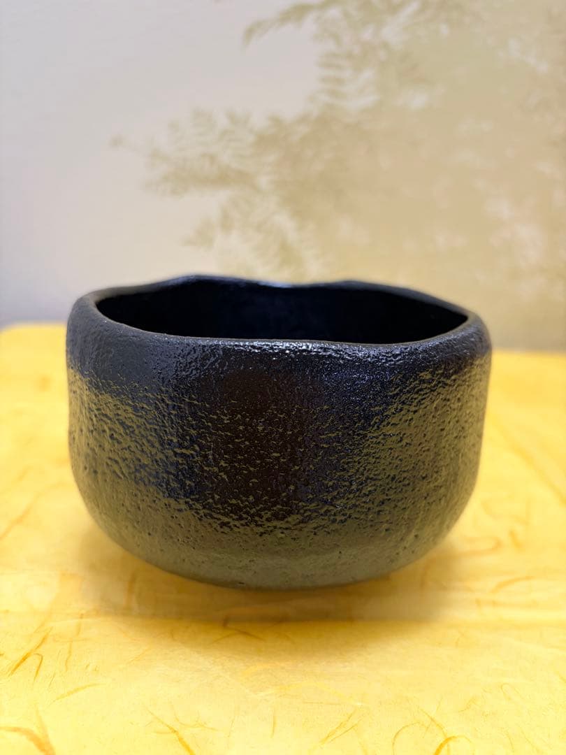 抹茶茶碗 黒楽 富士 黒楽茶碗 黒茶碗 桧垣佳山 造 共箱付 茶道具 裏千家