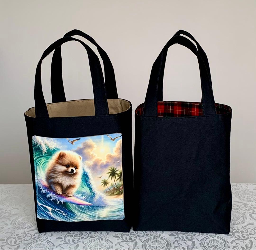 きゃんべる　ポメちゃん　トートバッグ　小物入れ