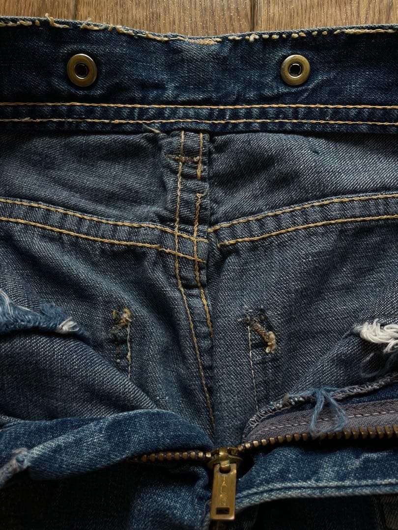 50s vintage デニム　ペインターパンツ　股リベ　大戦　キッズ　スタッズ