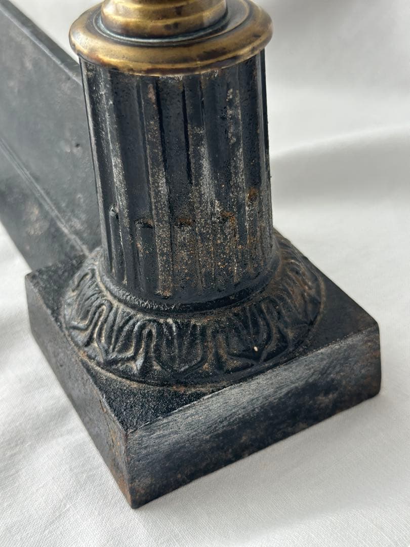 フランス アンティーク アンディロン ドアストッパー 暖炉 薪置きantique