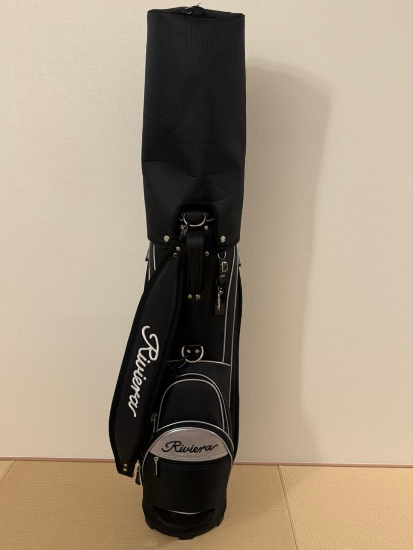 リビエラRiviera ブラックシルバー ゴルフ キャディバッグ