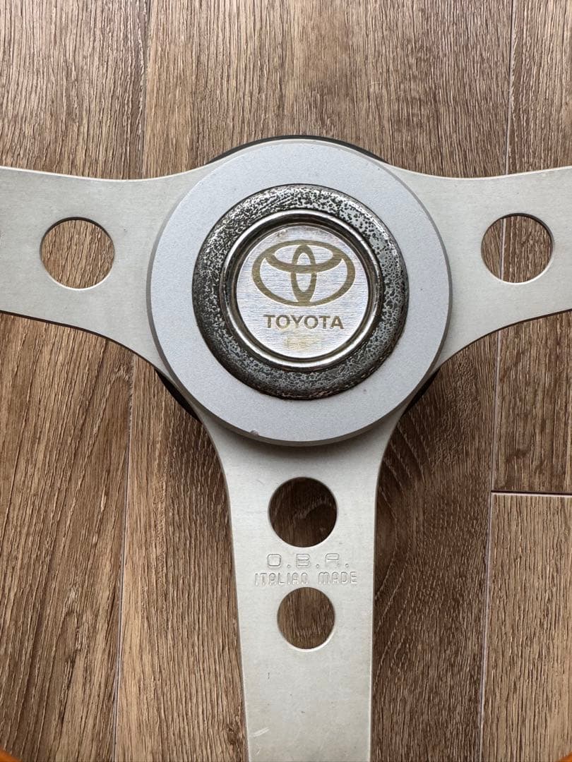 ✨昭和レトロOBA製ウッドハンドル⛽️トヨタ純正付