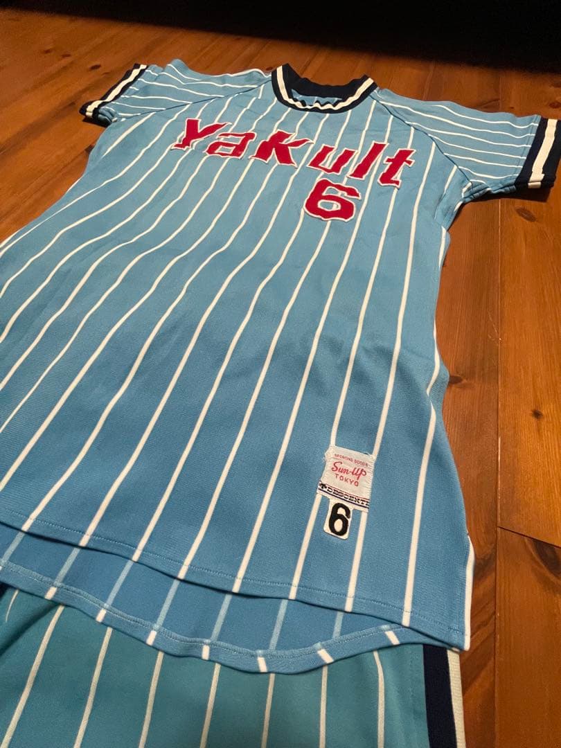【プロ支給品・激レア】ヤクルトスワローズ 若松勉 #6 ユニフォーム上下 当時物