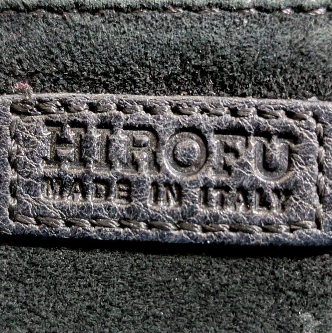 ヒロフ HIROHU 2way シボ加工　レザー ショルダーバッグ　ブラック