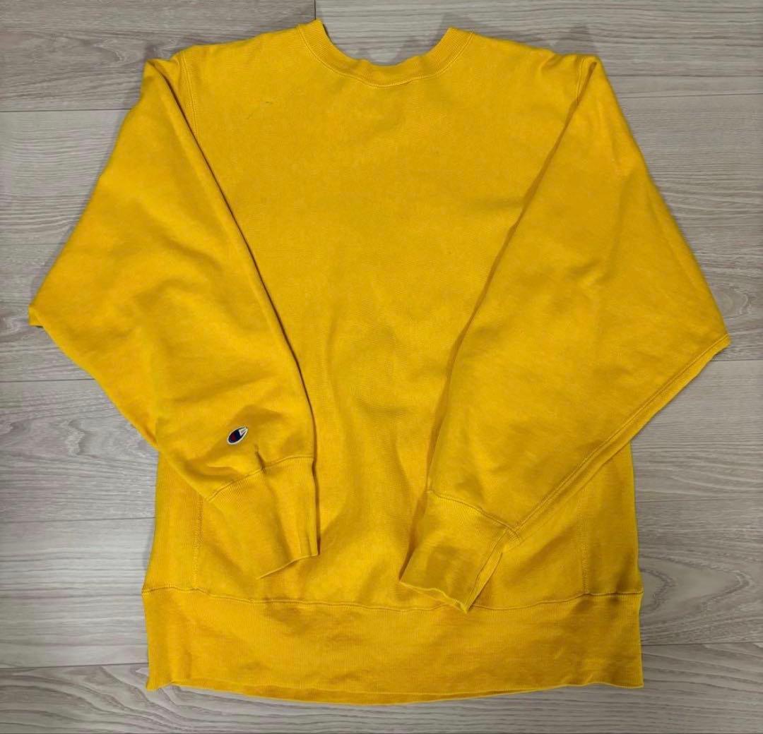 80s champion リバースウィーブ　アイオワ　マスタード　L　USA製